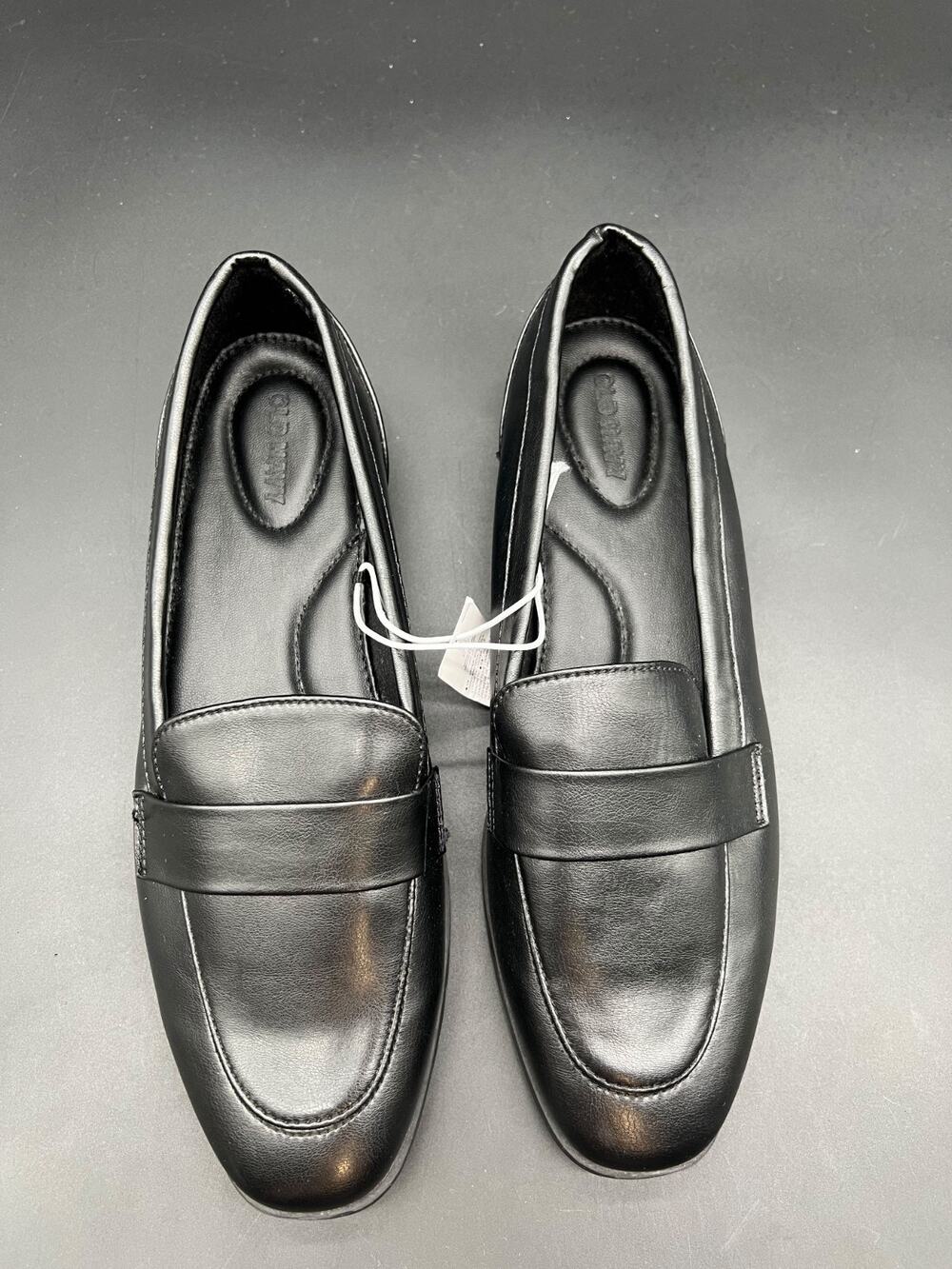 NWOB Old Navy Women's Black Loafer Slip-On Square Toe Casual Fall Flats Size 8